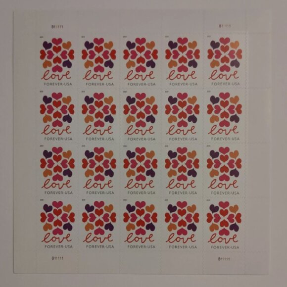 2019 USPS Heart Blossoms Forever Love Stamps 1000 stamps - Picture 2 of 4